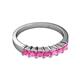 2 - Evia 0.95 ctw Pink Sapphire (3.00 mm) Seven Stone Wedding Band 