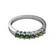 2 - Evia 0.95 ctw Created Alexandrite (3.00 mm) Seven Stone Wedding Band 