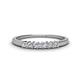 1 - Erica 2.00 mm Princess Cut Lab Grown Diamonds 7 Stone Wedding Band 