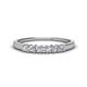 1 - Erica 2.50 mm Princess Cut Lab Grown Diamonds 7 Stone Wedding Band 