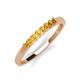 2 - Erica 2.50 mm Princess Cut Citrine 7 Stone Wedding Band 