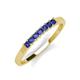 2 - Erica 2.50 mm Princess Cut Iolite 7 Stone Wedding Band 