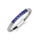 2 - Erica 2.50 mm Princess Cut Iolite 7 Stone Wedding Band 