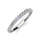 2 - Erica 2.50 mm Princess Cut Natural Diamonds 7 Stone Wedding Band 