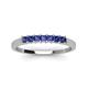 3 - Erica 2.50 mm Princess Cut Iolite 7 Stone Wedding Band 