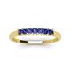 3 - Erica 2.50 mm Princess Cut Iolite 7 Stone Wedding Band 