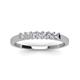 3 - Erica 2.50 mm Princess Cut Lab Grown Diamonds 7 Stone Wedding Band 