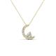 1 - Lunara 0.21 ctw Natural Diamonds Lunate Moon Pendant 