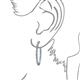 3 - Carisa 5.39 ctw (2.70 mm) Inside Outside Round Aquamarine and Natural Diamond Eternity Hoop Earrings 