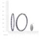 4 - Carisa 5.39 ctw (2.70 mm) Inside Outside Round Iolite and Natural Diamond Eternity Hoop Earrings 
