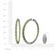 4 - Carisa 6.61 ctw (2.70 mm) Inside Outside Round Peridot and Natural Diamond Eternity Hoop Earrings 