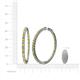 4 - Carisa 6.23 ctw (2.70 mm) Inside Outside Round Yellow Sapphire and Natural Diamond Eternity Hoop Earrings 
