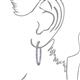 3 - Carisa 3.30 ctw (2.70 mm) Inside Outside Round Tanzanite and Lab Grown Diamond Eternity Hoop Earrings 