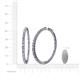4 - Carisa 3.30 ctw (2.70 mm) Inside Outside Round Tanzanite and Lab Grown Diamond Eternity Hoop Earrings 