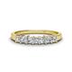 1 - Erica 3.00 mm Princess Cut Natural Diamonds 7 Stone Wedding Band 