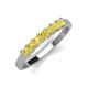 2 - Erica 3.00 mm Princess Cut Yellow Sapphire 7 Stone Wedding Band 