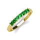 2 - Erica 3.00 mm Princess Cut Green Garnet 7 Stone Wedding Band 