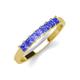 2 - Erica 3.00 mm Princess Cut Tanzanite 7 Stone Wedding Band 