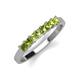 2 - Erica 3.00 mm Princess Cut Peridot 7 Stone Wedding Band 