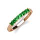 2 - Erica 3.00 mm Princess Cut Green Garnet 7 Stone Wedding Band 