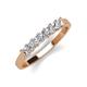 2 - Erica 3.00 mm Princess Cut Natural Diamonds 7 Stone Wedding Band 