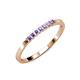 3 - Abila 0.35 ctw (2.00 mm) Princess Cut Iolite 7 Stone Wedding Band 