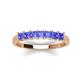 3 - Erica 3.00 mm Princess Cut Tanzanite 7 Stone Wedding Band 