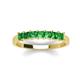 3 - Erica 3.00 mm Princess Cut Green Garnet 7 Stone Wedding Band 