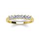 3 - Erica 3.00 mm Princess Cut Natural Diamonds 7 Stone Wedding Band 