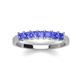 3 - Erica 3.00 mm Princess Cut Tanzanite 7 Stone Wedding Band 