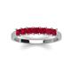 3 - Erica 3.00 mm Princess Cut Ruby 7 Stone Wedding Band 