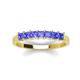 3 - Erica 3.00 mm Princess Cut Tanzanite 7 Stone Wedding Band 