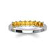 3 - Erica 3.00 mm Princess Cut Citrine 7 Stone Wedding Band 