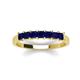 3 - Erica 3.00 mm Princess Cut Blue Sapphire 7 Stone Wedding Band 