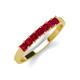 2 - Erica 3.00 mm Princess Cut Ruby 7 Stone Wedding Band 