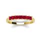 3 - Erica 3.00 mm Princess Cut Ruby 7 Stone Wedding Band 