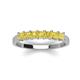 3 - Erica 3.00 mm Princess Cut Yellow Sapphire 7 Stone Wedding Band 