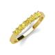 2 - Erica 3.00 mm Princess Cut Yellow Sapphire 7 Stone Wedding Band 