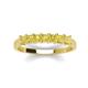 3 - Erica 3.00 mm Princess Cut Yellow Sapphire 7 Stone Wedding Band 