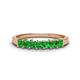 1 - Erica 3.00 mm Princess Cut Green Garnet 7 Stone Wedding Band 