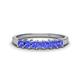 1 - Erica 3.00 mm Princess Cut Tanzanite 7 Stone Wedding Band 