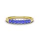 1 - Erica 3.00 mm Princess Cut Tanzanite 7 Stone Wedding Band 