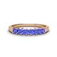 1 - Erica 3.00 mm Princess Cut Tanzanite 7 Stone Wedding Band 