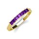 2 - Erica 3.00 mm Princess Cut Amethyst 7 Stone Wedding Band 