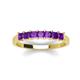 3 - Erica 3.00 mm Princess Cut Amethyst 7 Stone Wedding Band 