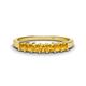 1 - Erica 3.00 mm Princess Cut Citrine 7 Stone Wedding Band 