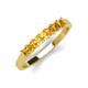 2 - Erica 3.00 mm Princess Cut Citrine 7 Stone Wedding Band 