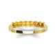 3 - Erica 3.00 mm Princess Cut Citrine 7 Stone Wedding Band 