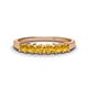 1 - Erica 3.00 mm Princess Cut Citrine 7 Stone Wedding Band 