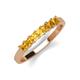 2 - Erica 3.00 mm Princess Cut Citrine 7 Stone Wedding Band 